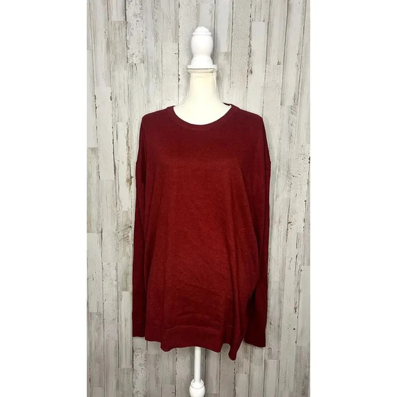 NWT Old Navy Men's XXXL Red Long Sleeve Casual Fall Pullover Lightweight Sweater - Picture 2 of 6